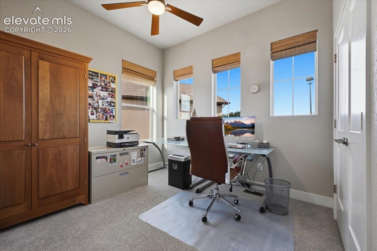 Has a closet and is a bedroom/ they use as office. 
