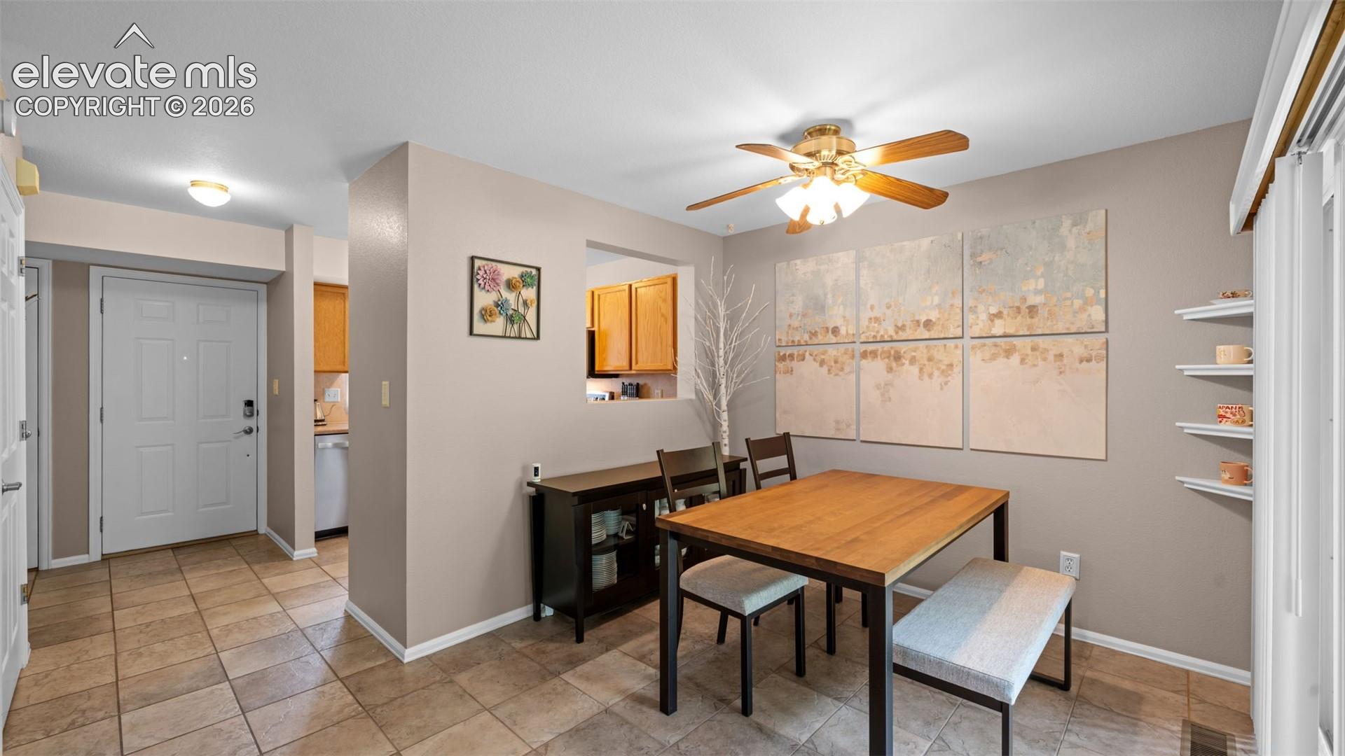 Foyer and Dining have Custom Tile Floors
