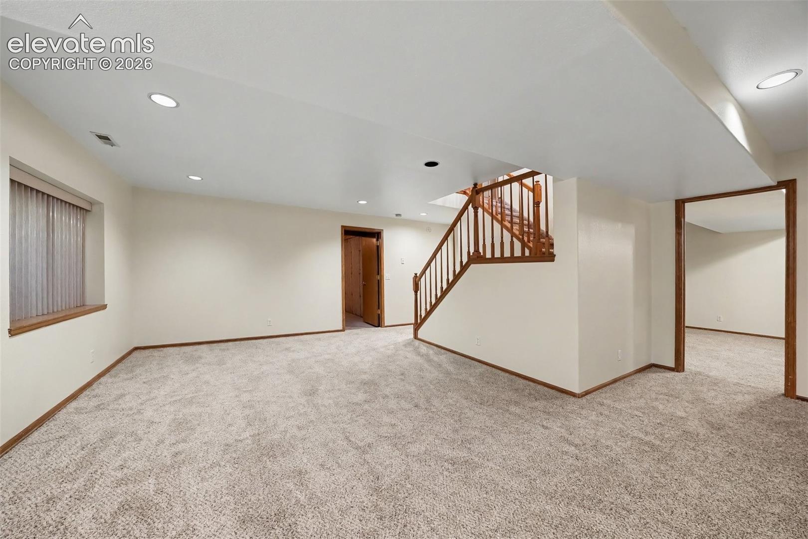 new carpet in basement family room