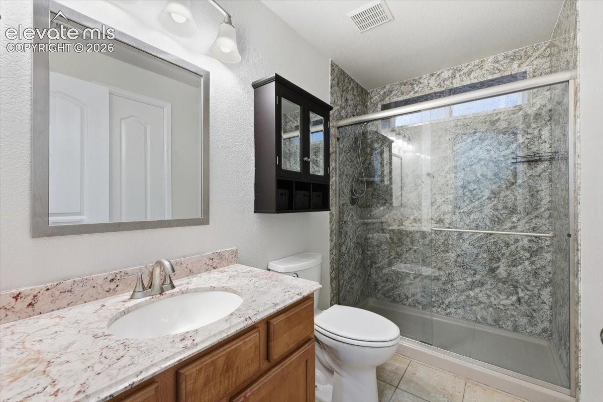 3/4 Bathroom with Large Glass Shower!