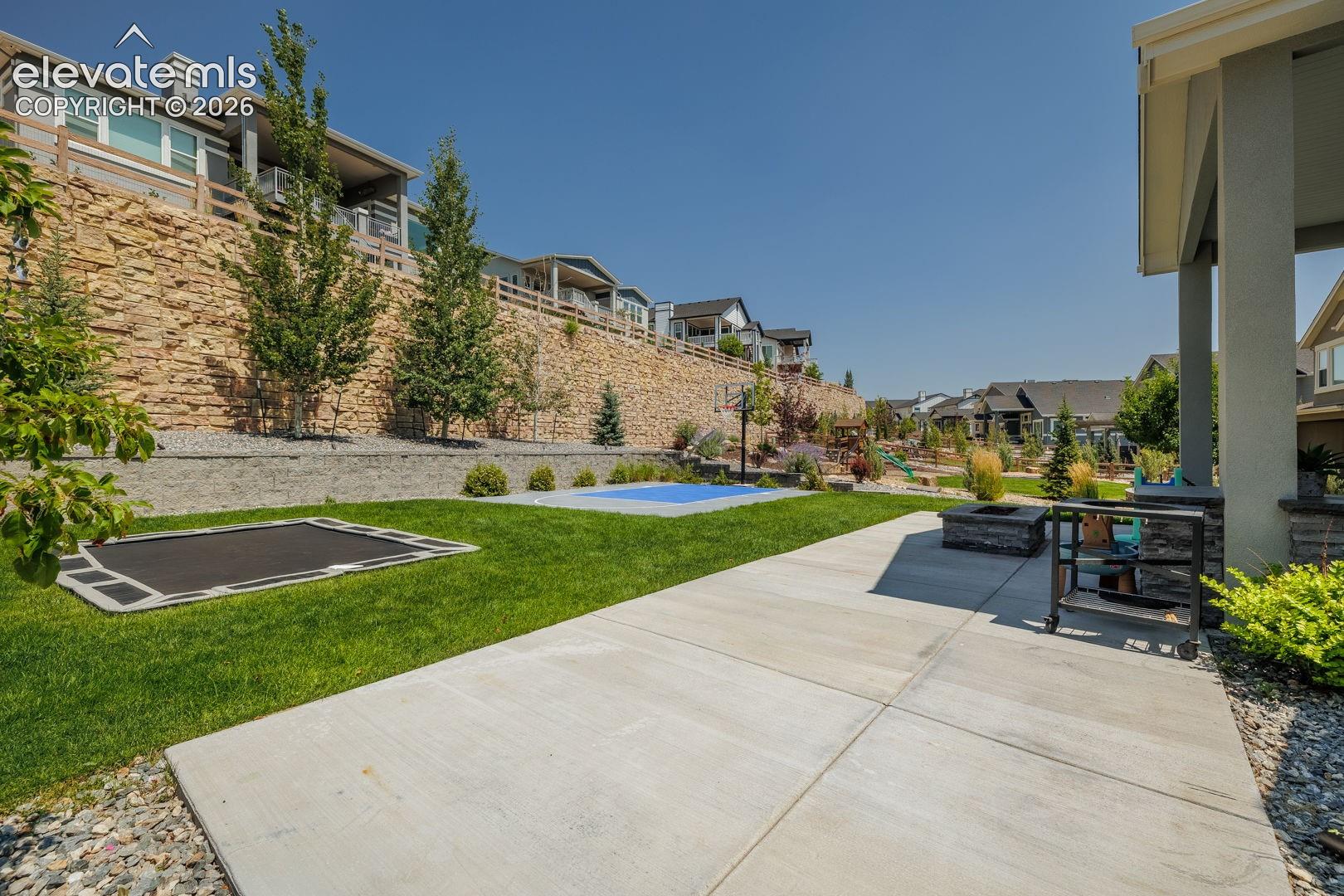 with outside fire pit