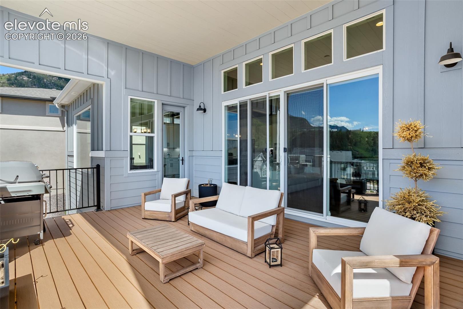 Main level covered deck