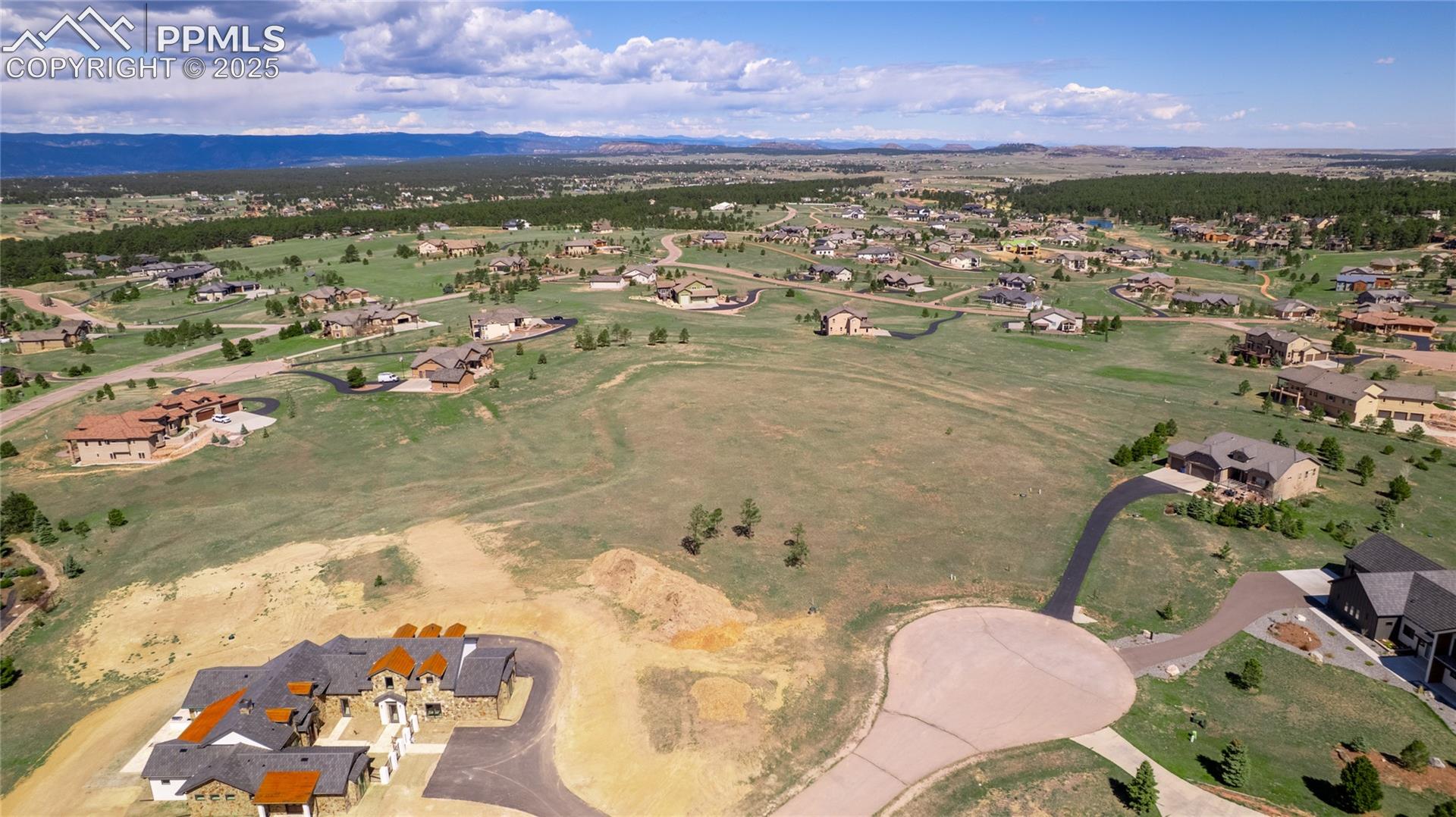 Bird's eye view with a mountain view and a residential view