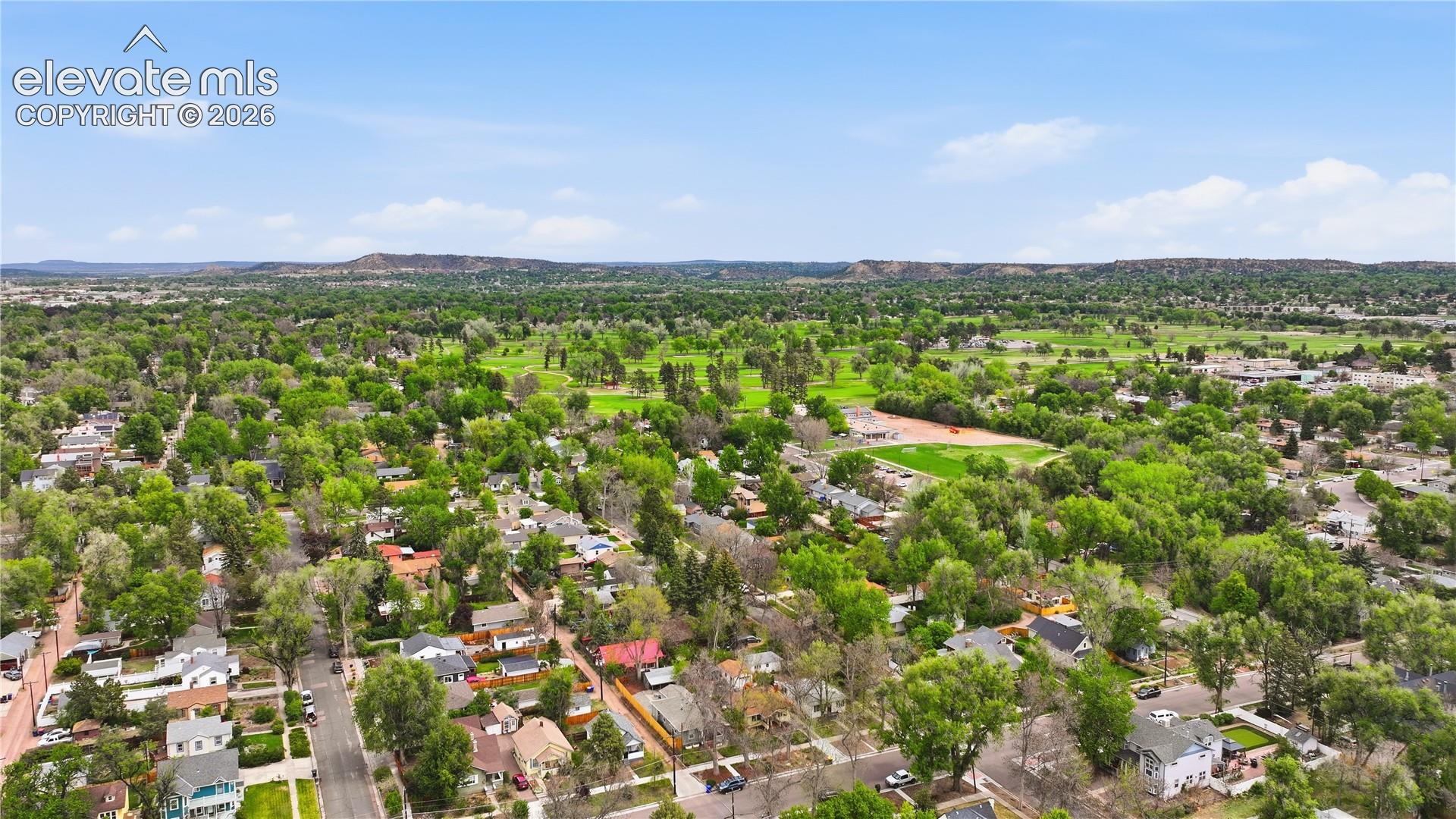 Aerial of area