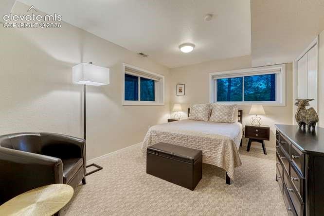bedroom 4 in basement with garden level windows