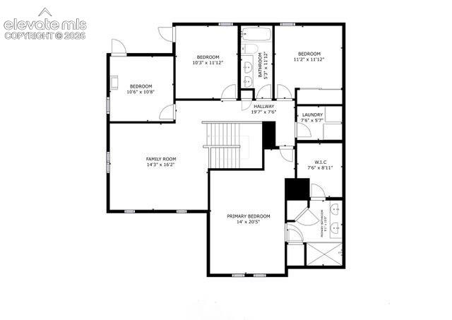 Upstairs floor plan