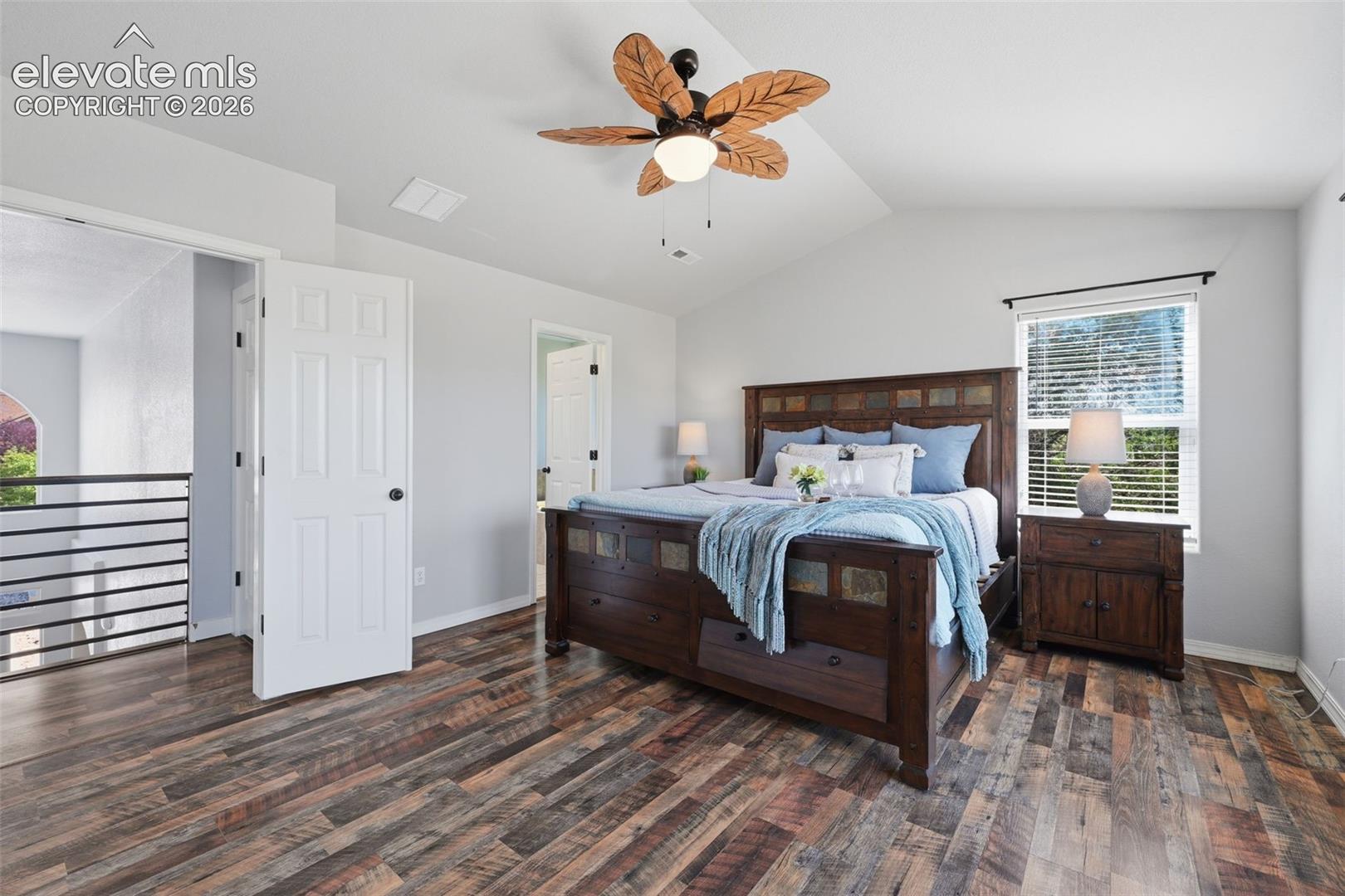 Double doors lead to the huge private master bedroom retreat!