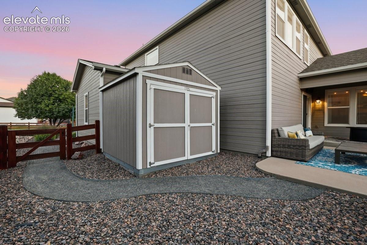 storage shed which has electrical inside