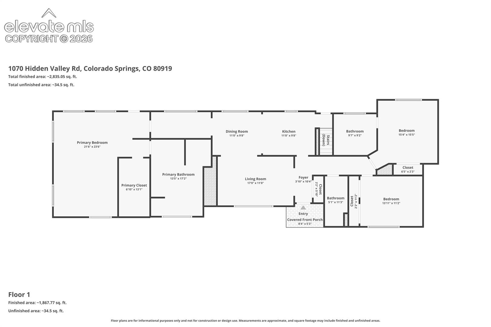 1070 Hidden Valley Rd, Colorado Springs, CO 80919