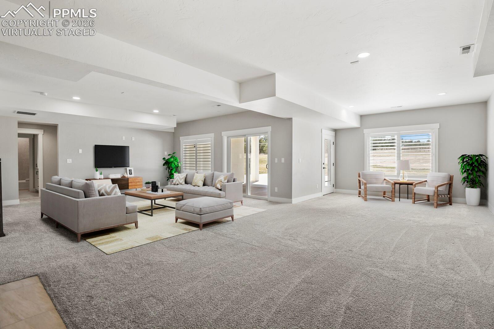 Basement. Virtually Staged