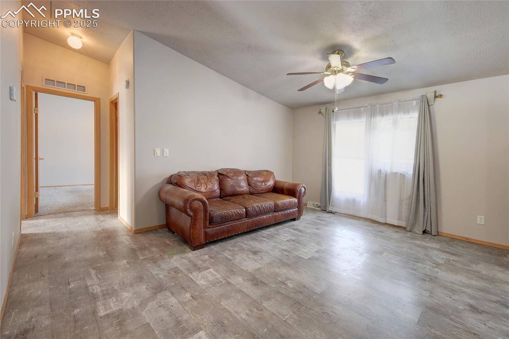 Dining room is set up as a sitting area