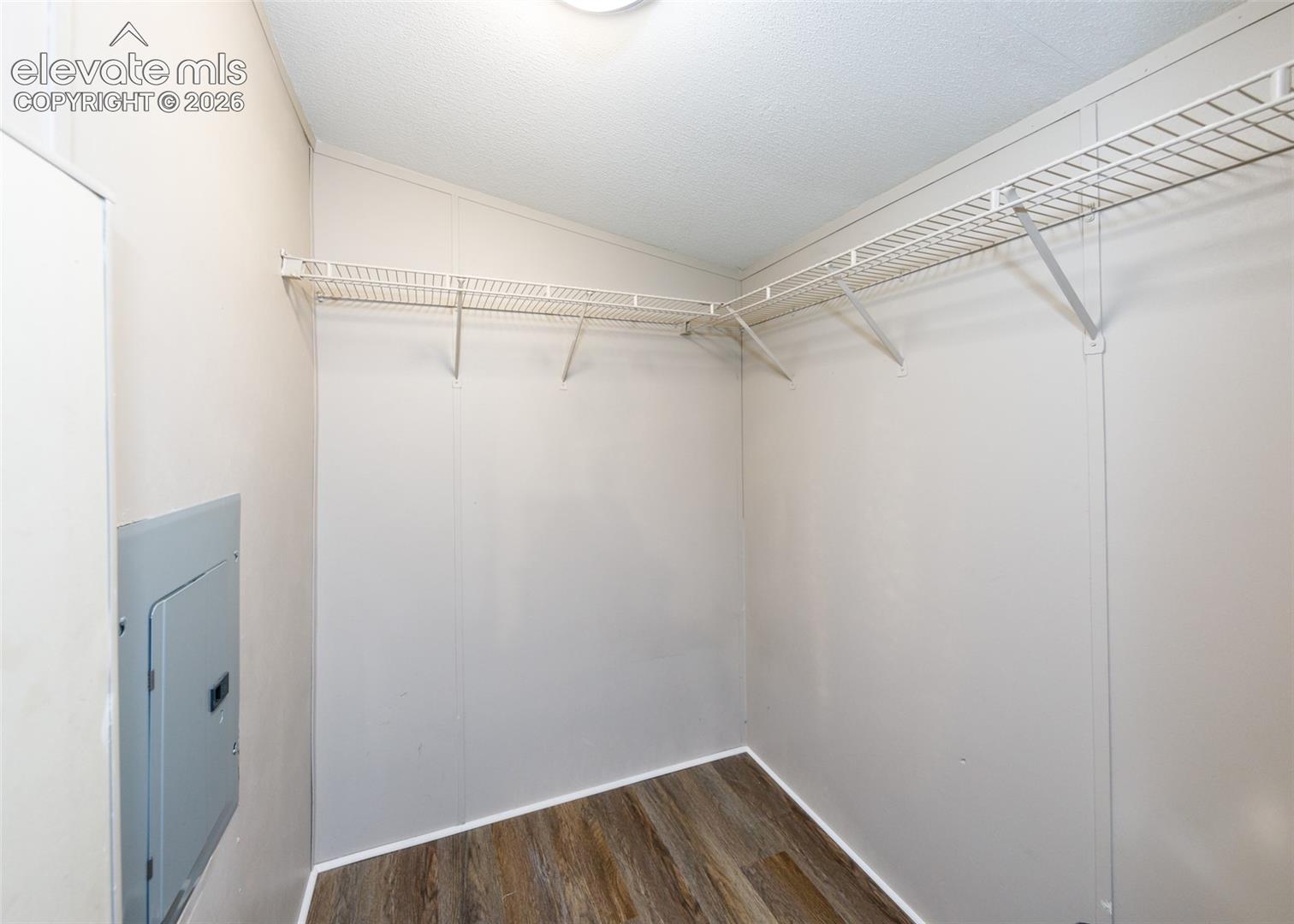 Master bedroom with walk in closet