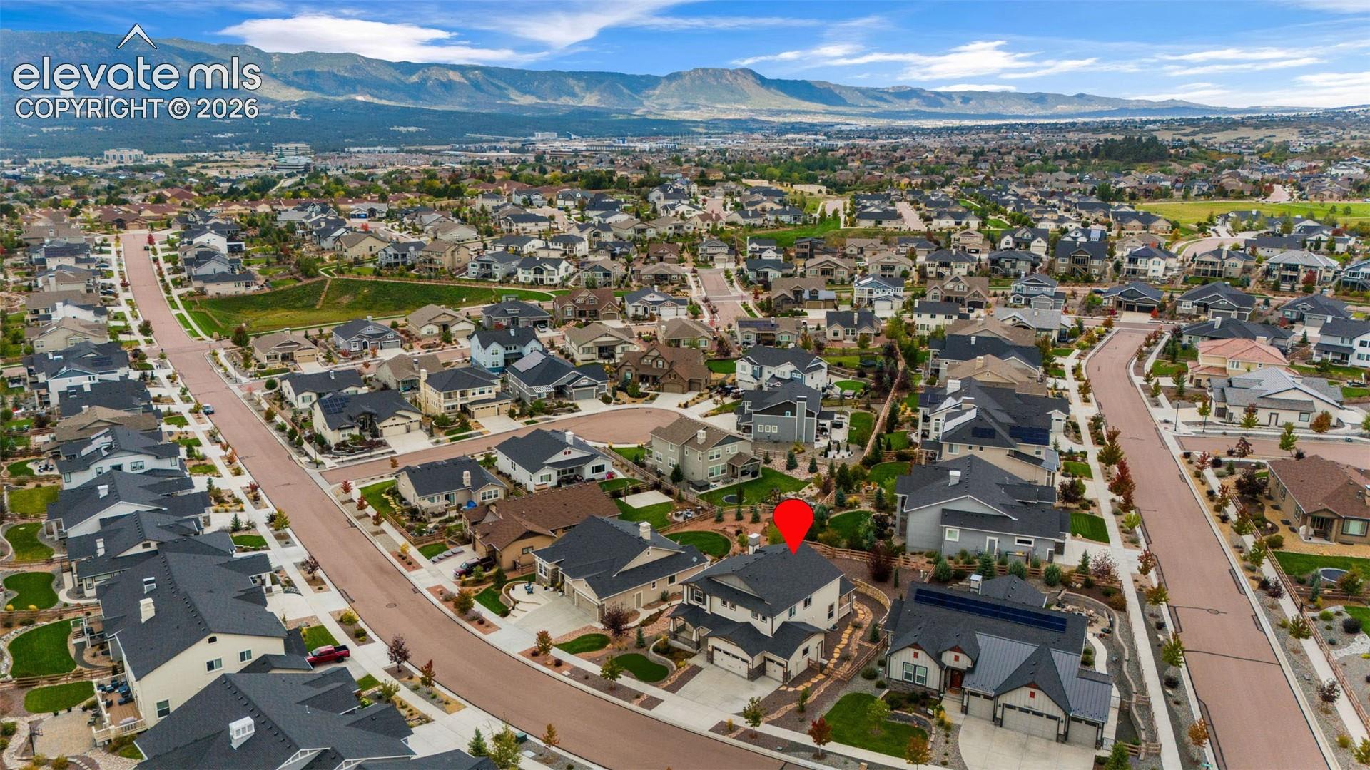 Mountain views from front, back and west side of the home