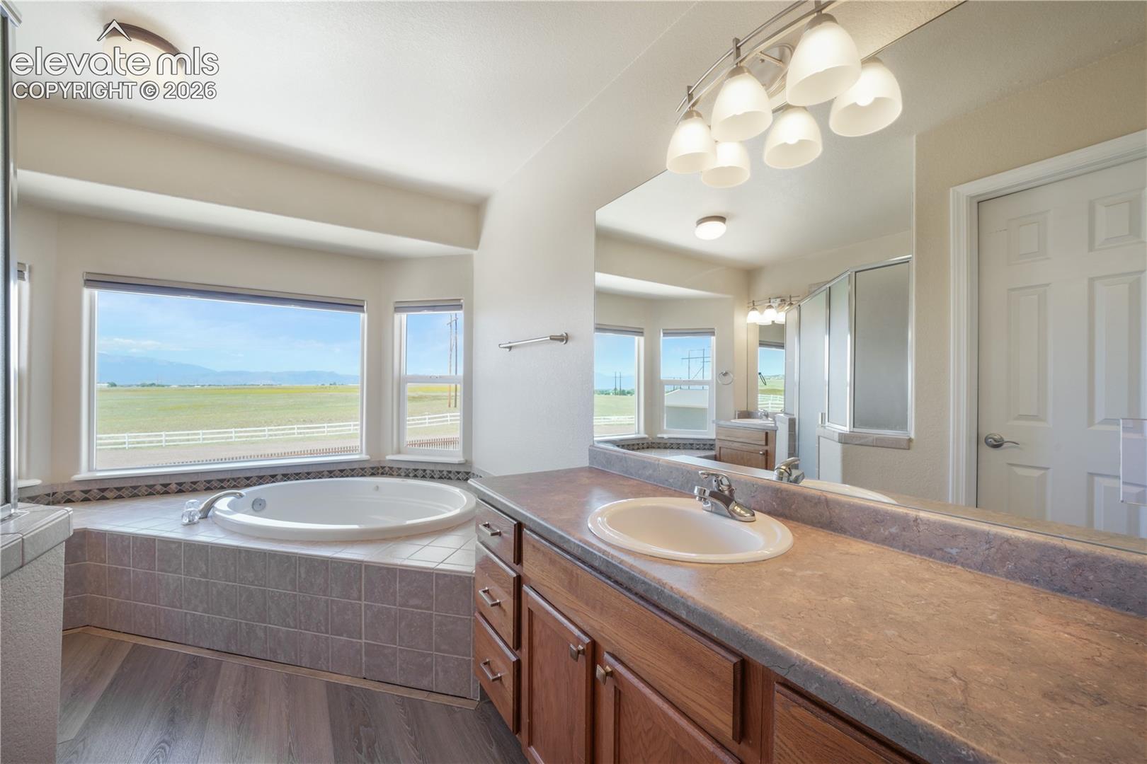 Separated Vanities, Jetted Tub and Stand Alone Shower