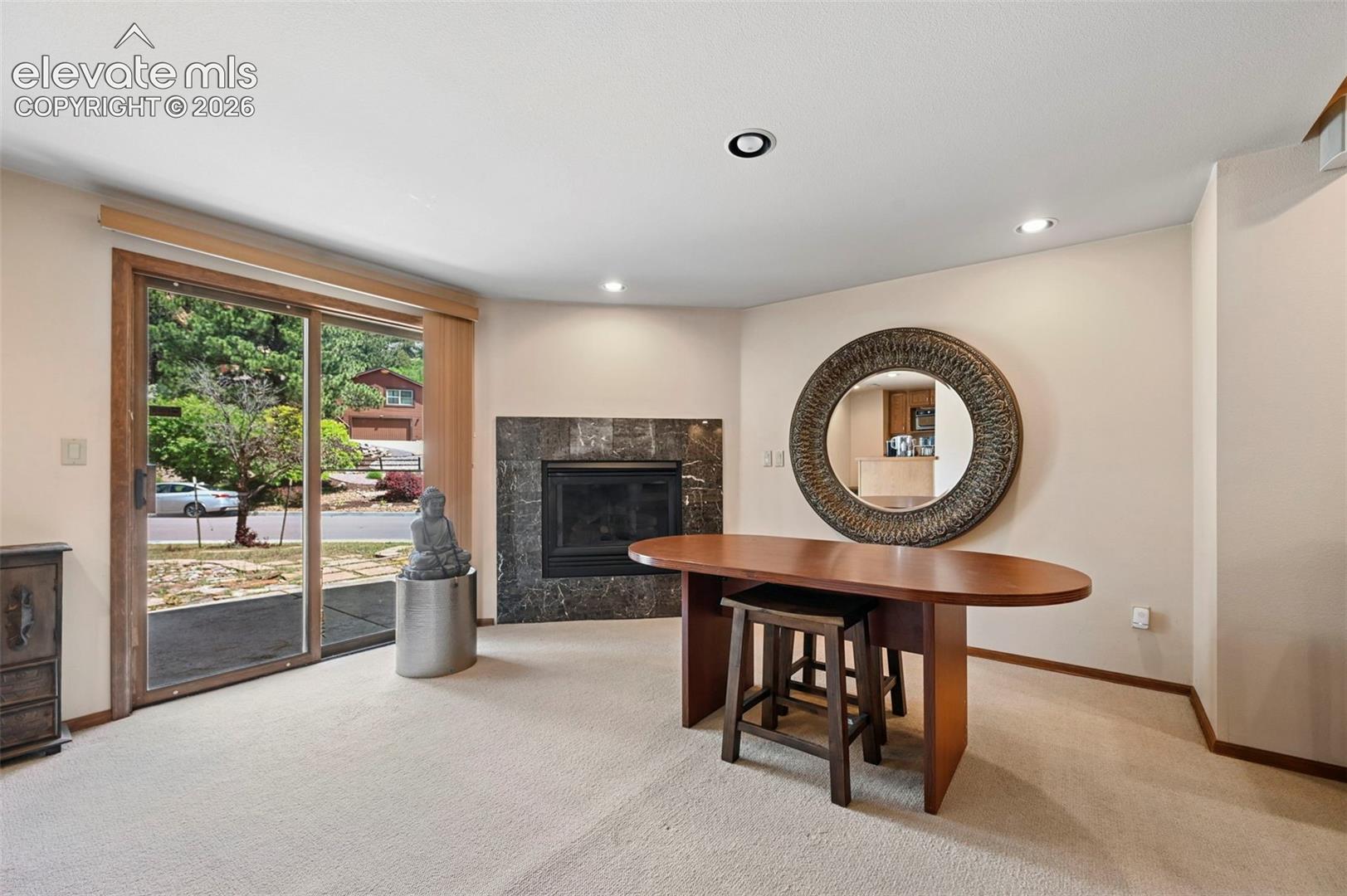 Fireplace in the basement
