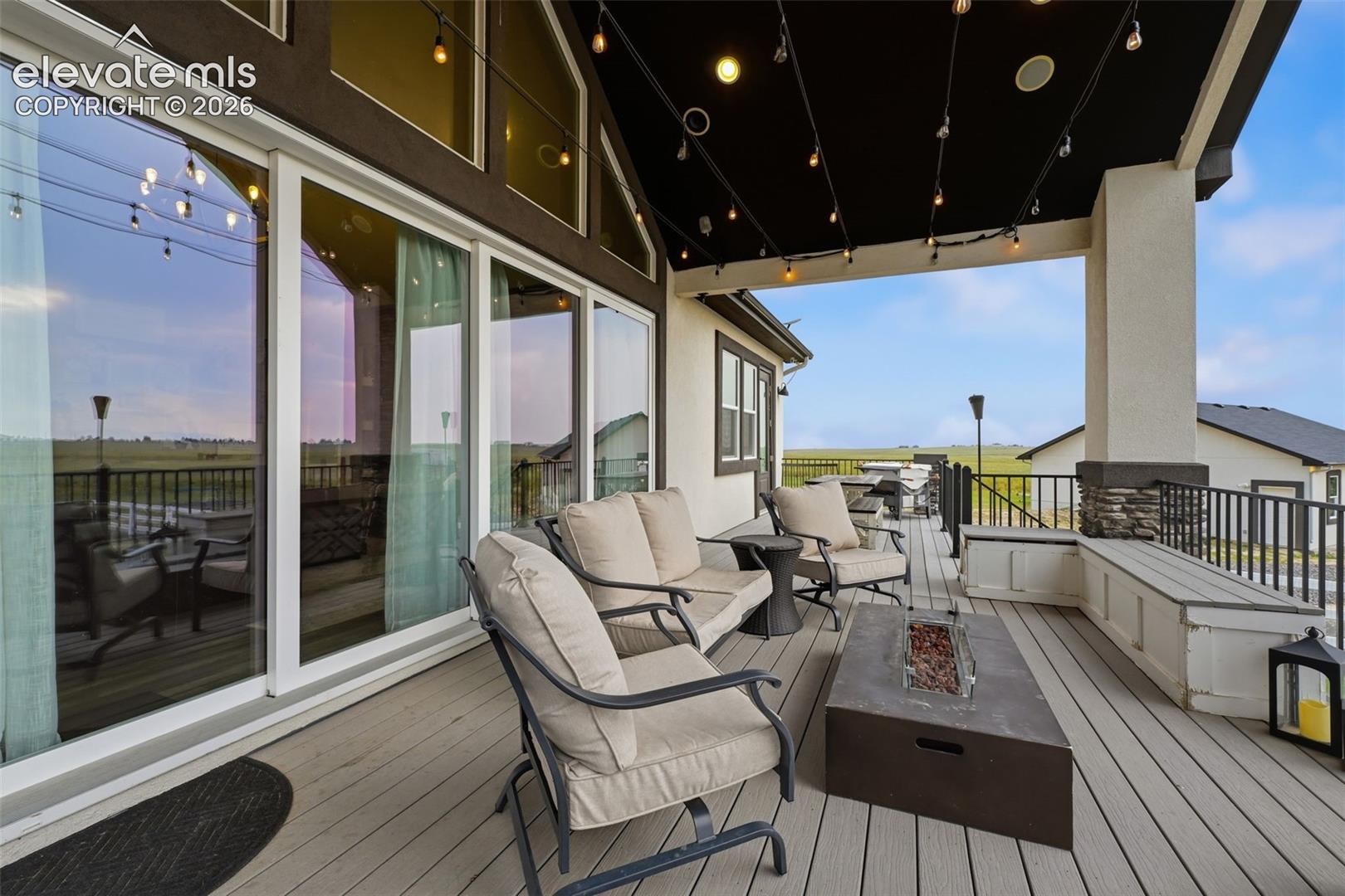 16 ft slider off the living room for easy deck access.