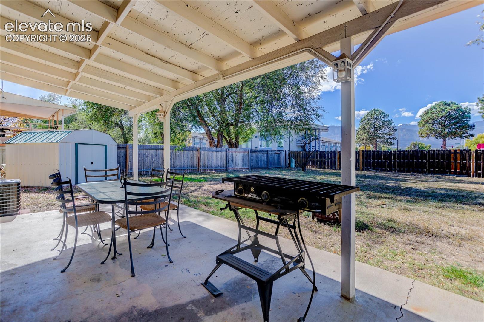 Covered back patio