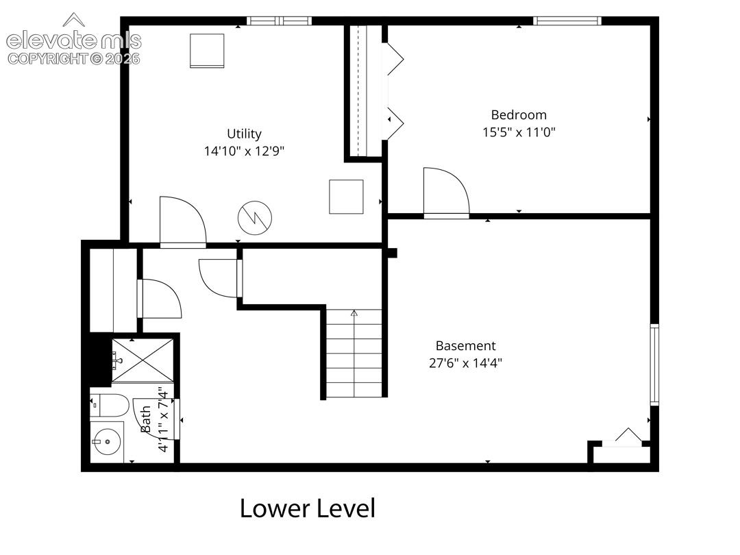 Basement Family, Bedroom, bath & storage 
