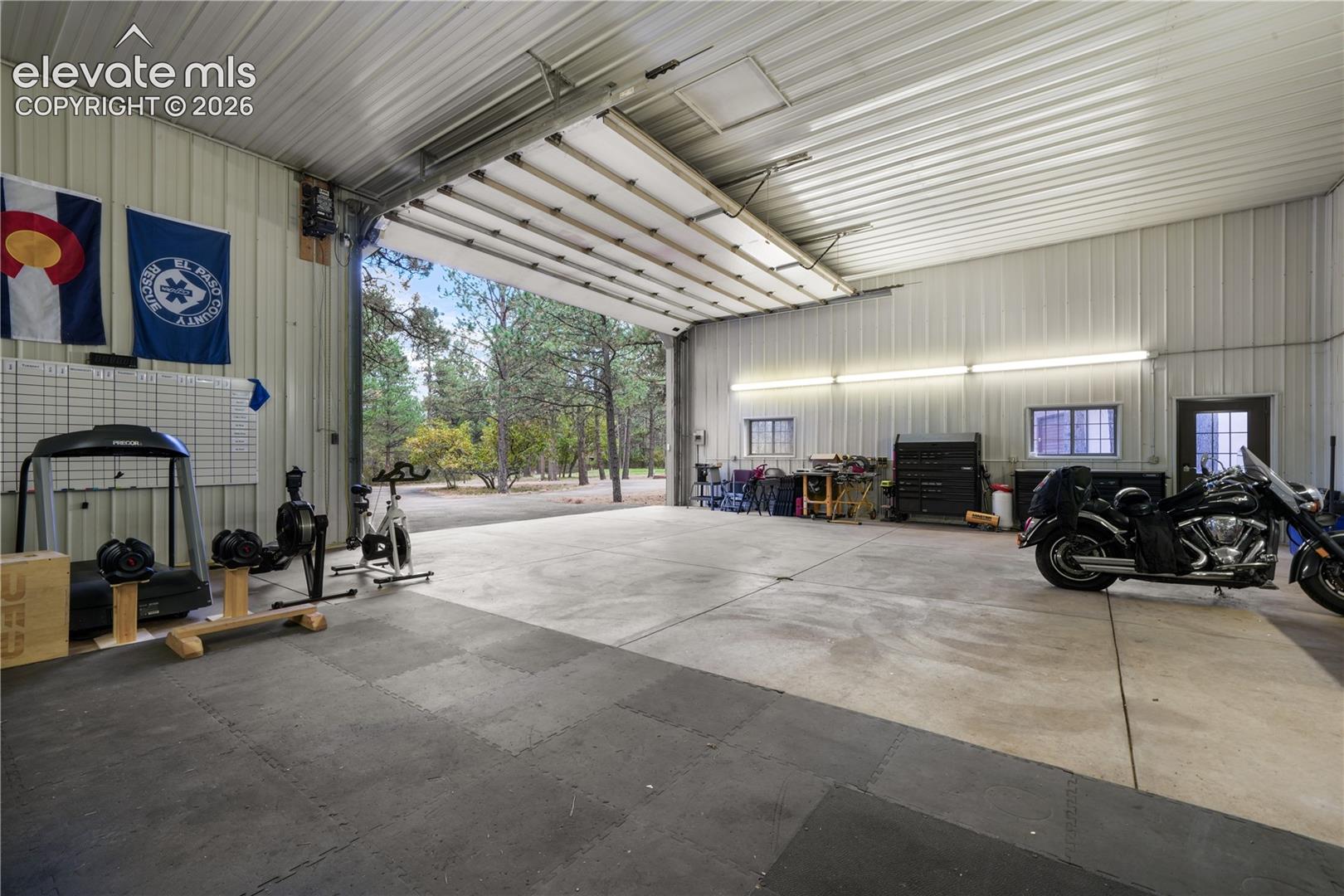Concrete floor and opener