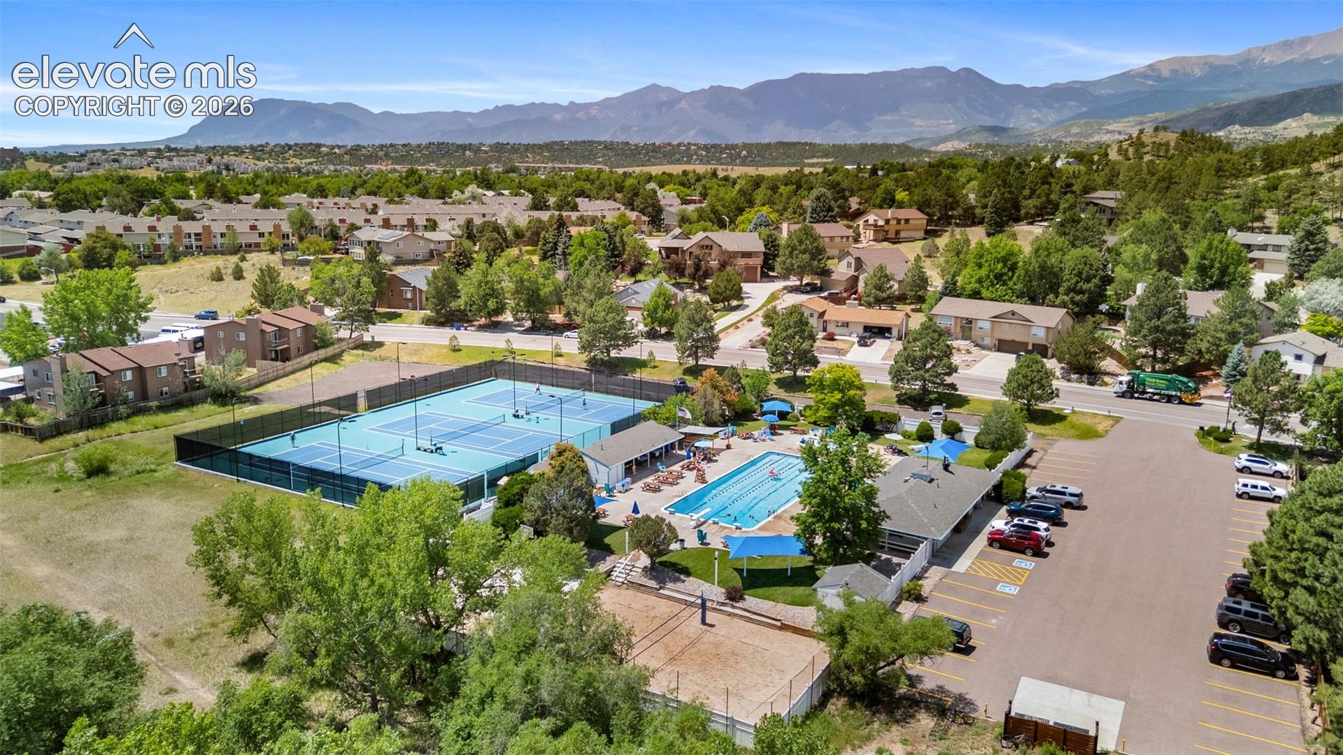 Aerial of Foothills Swim & Racket Club