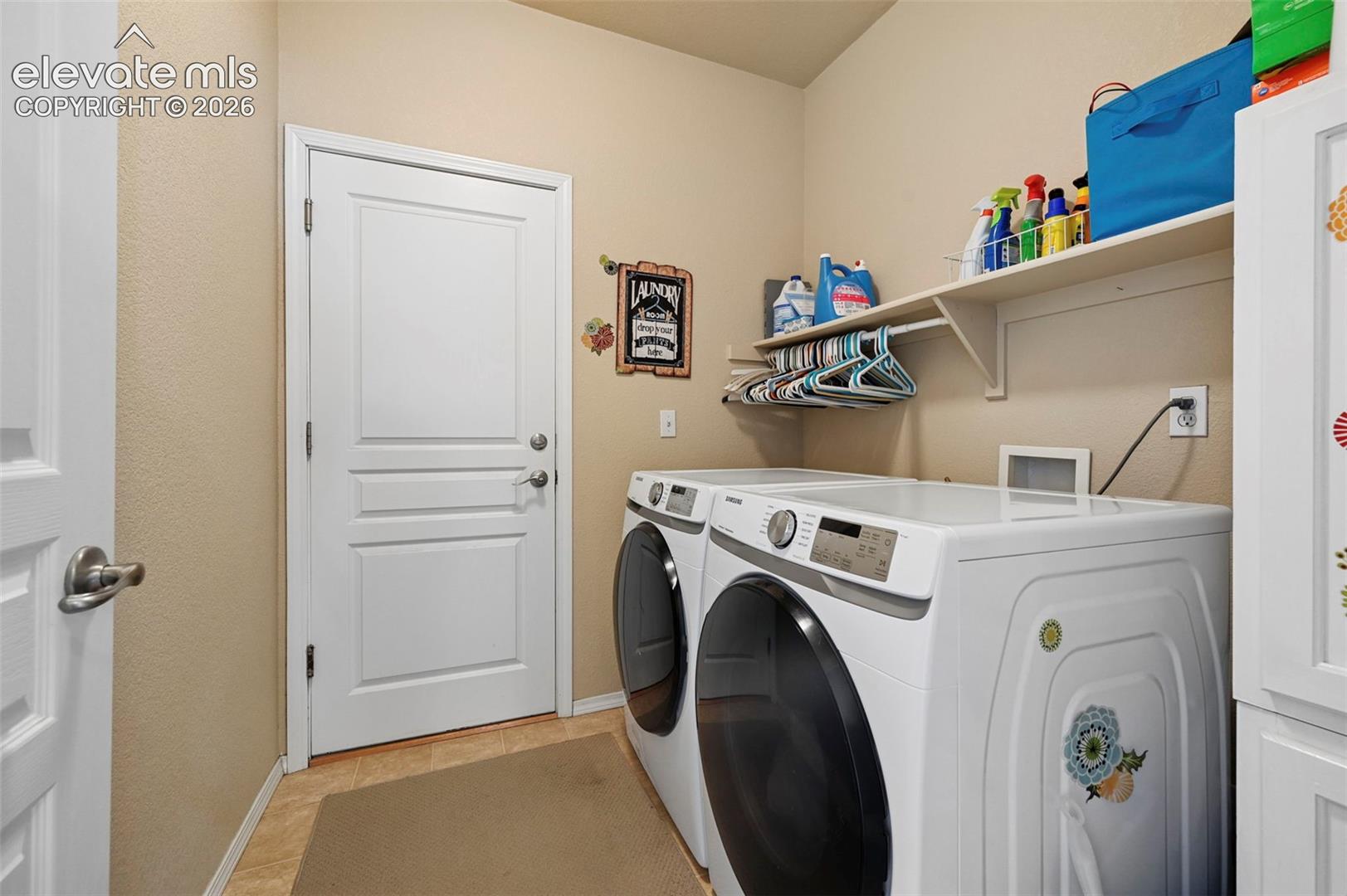 Laundry room conveniently located on main level