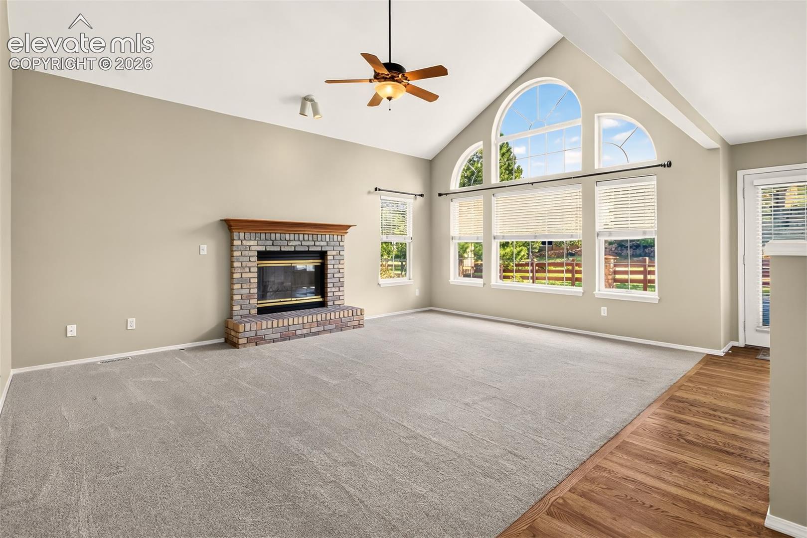 Fireplace, Newer Paint And Carpet