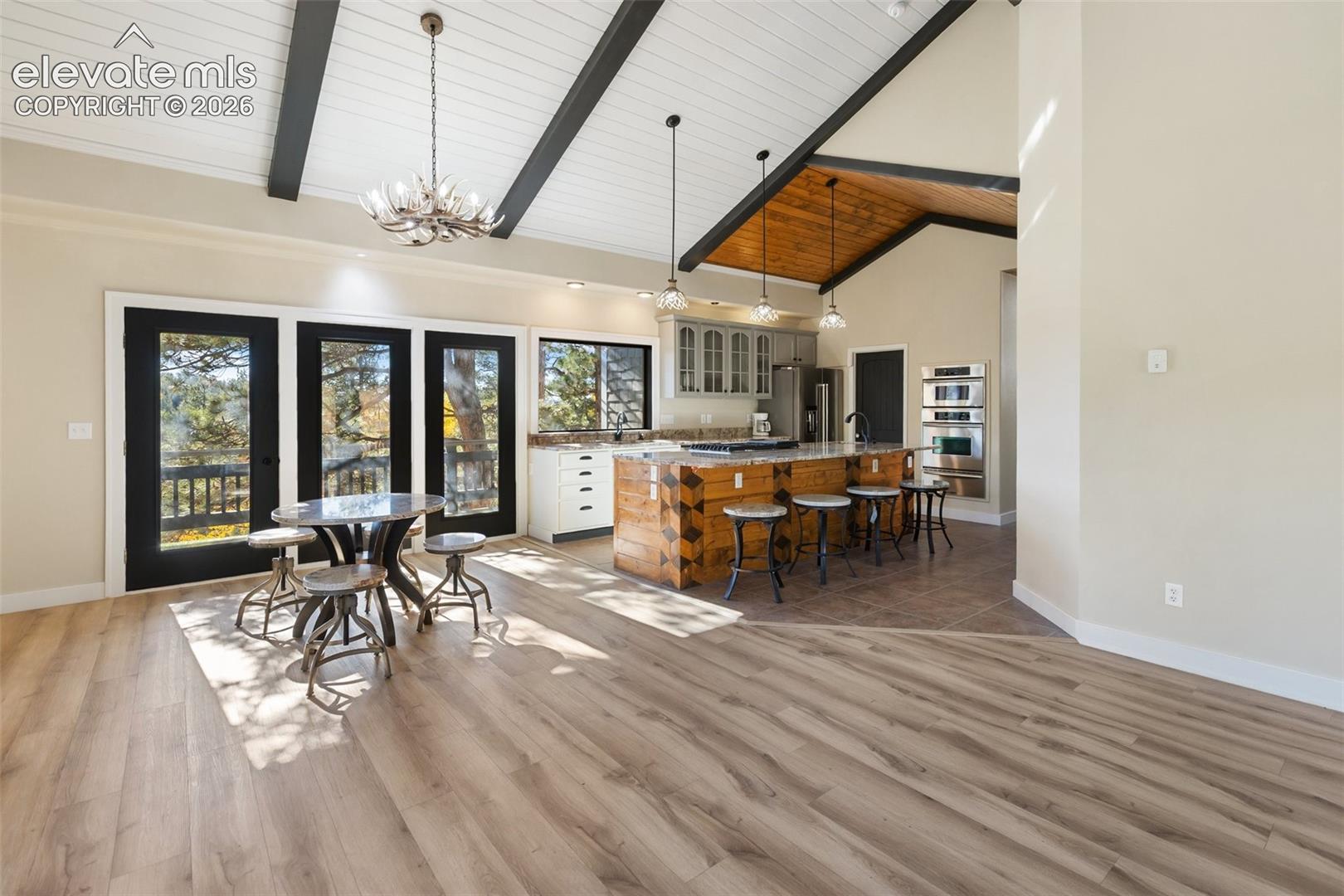 View of Living, Dining and Kitchen. 