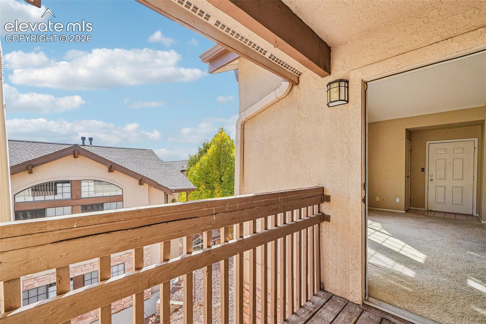 Balcony off living room