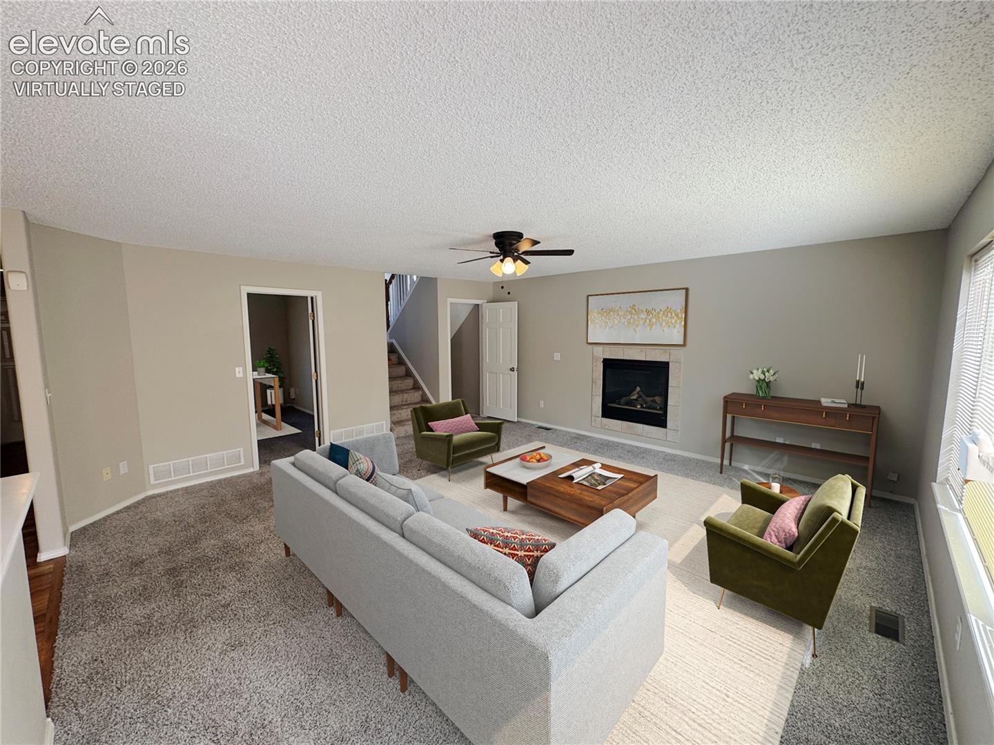 Living Room - virtually staged