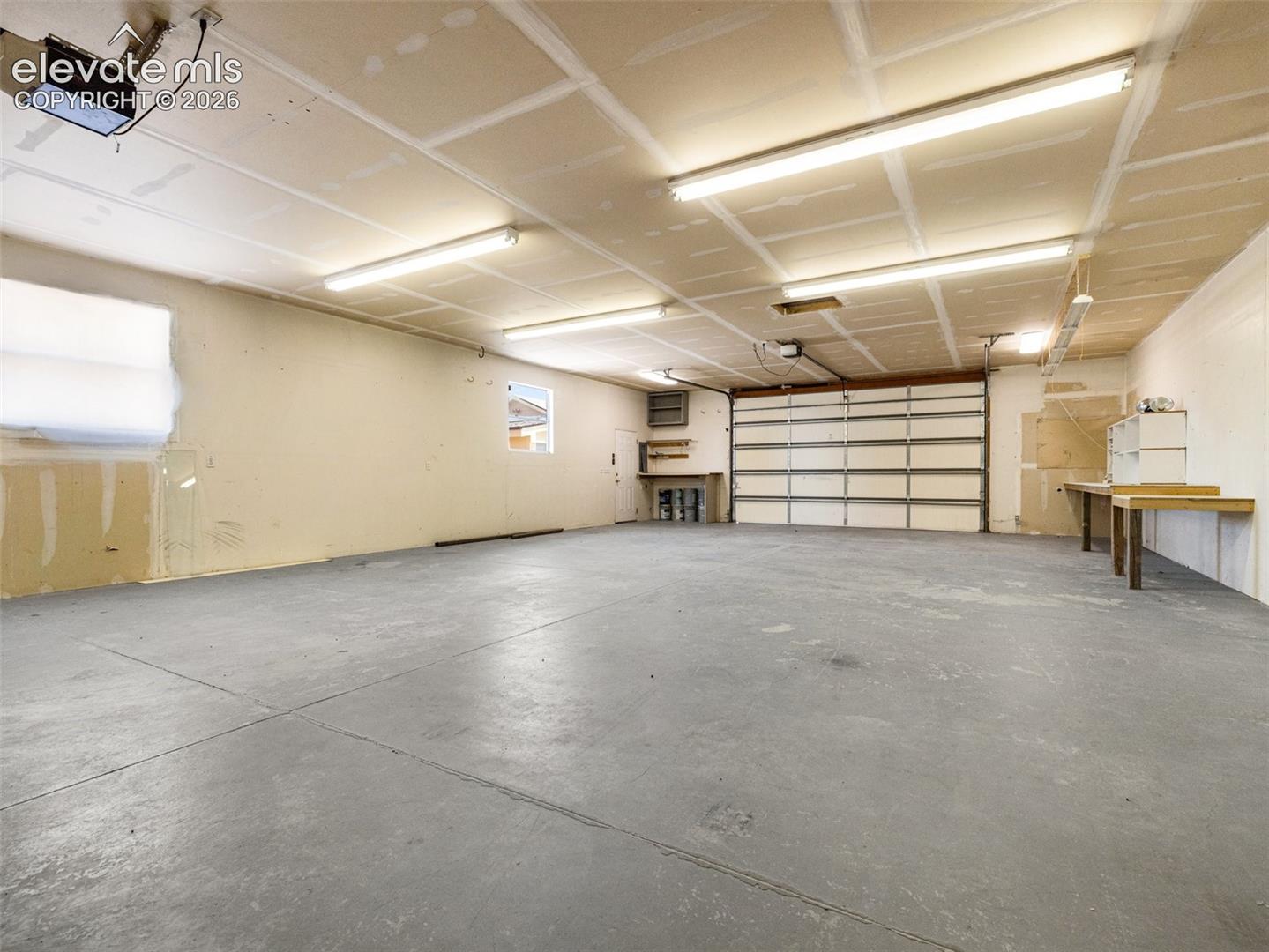 Concrete floors, finished outbuilding