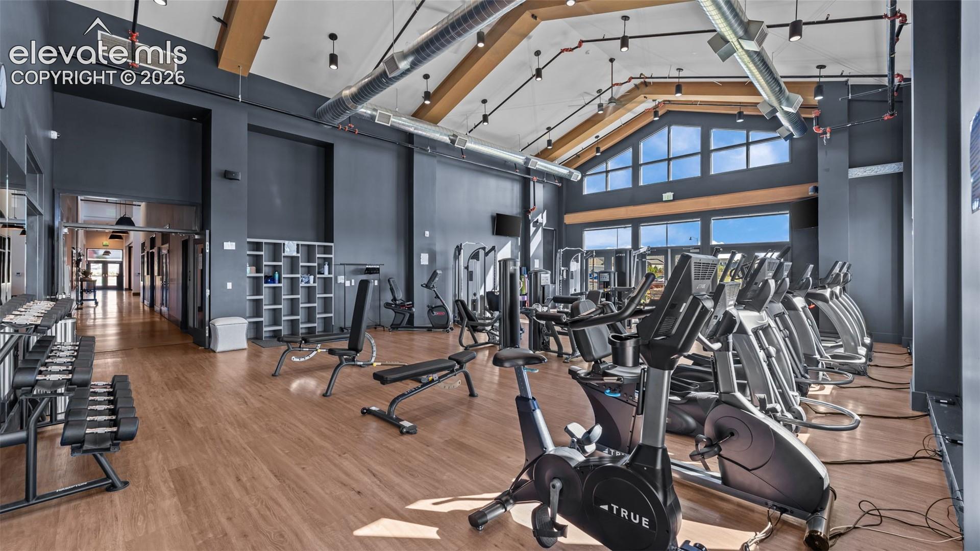 Community gym in community clubhouse.