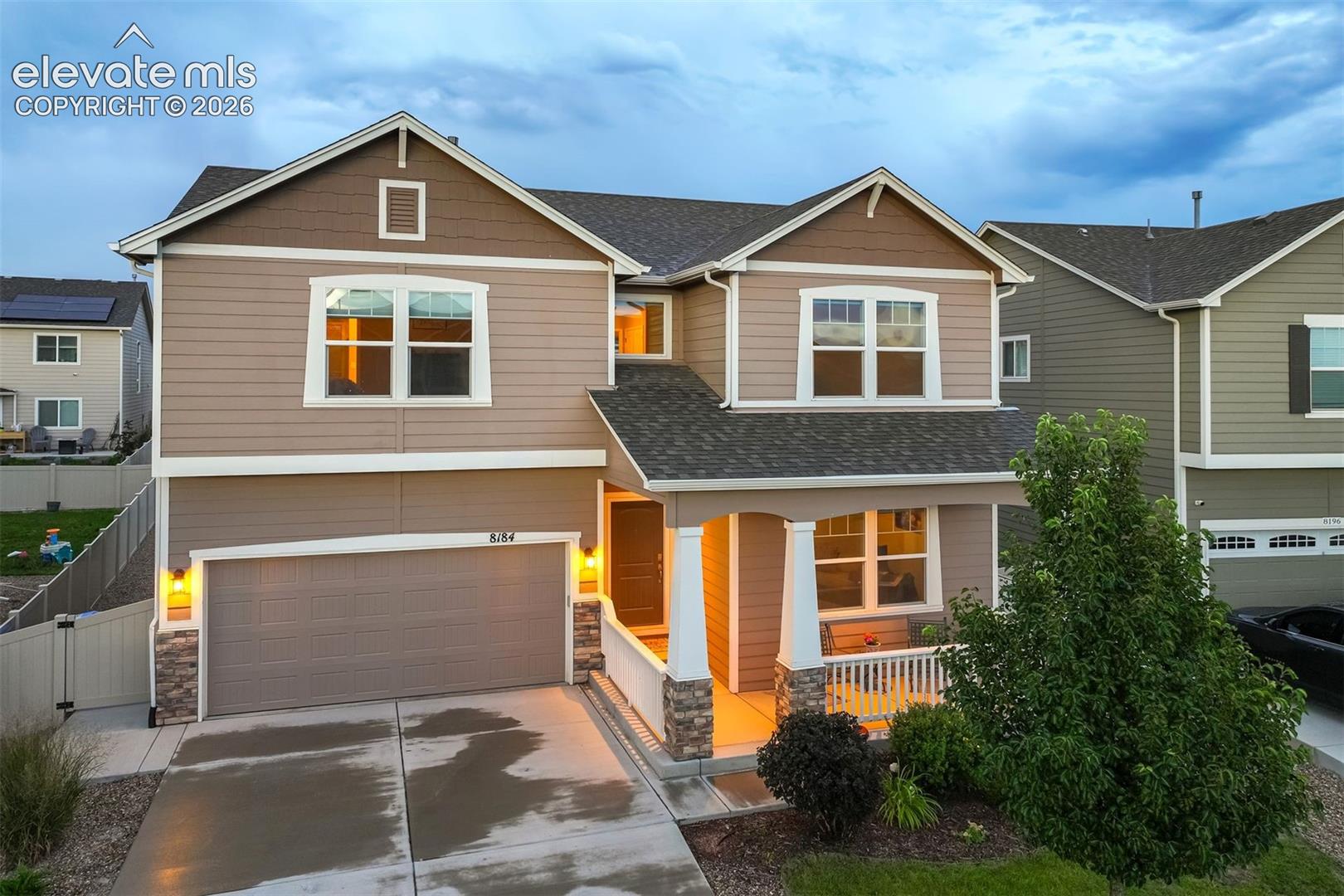 Welcome to this beautiful home located in the highly sought-after Enclaves at Mountain Vista Ranch.This 3,866 SF home, (2,723 finished SF) Manchester Model by Challenger has upgraded finishes throughout. Featuring 3 bedrooms, 2.5 bathrooms, and a thoughtfully designed layout. This home combines modern comfort with functional living. Inside, you will find luxury vinyl plank flooring upon entering, a private office with french doors, a generous dining area, and an inviting living room.The focal point of many homes is the kitchen and this gourmet kitchen is designed to impress. Complete with stainless steel appliances, including a double oven, gas range, dishwasher, refrigerator, built in microwave, large single basin sink, walk-in pantry, and a kitchen island. Additionally, this kitchen stands out with its granite countertops, 48" cabinets accented with crown molding, pendent lights, and a built in office/work area. Enjoy entertaining in your large, fully fenced backyard complete with an oversized concrete patio perfect for a Pergola or your cozy outdoor furniture. The convenience of your natural gas plumbed-in Weber grill will ensure you never run out of gas for grilling. Upstairs, the expansive loft surrounded by windows provides the perfect space for a second living room, workout area, game room, playroom, and more. The spacious primary suite features a walk-in closet and a luxurious 5 piece bath with a walk-in shower, soaking tub, and private water closet.Two additional generous size bedrooms each offer a walk-in closet with a full bathroom outside the two. The double vanity, and shower/tub combo make it great for family and guests. The unfinished basement of approx. 1,143 SF adds valuable bonus space that can adapt to your needs and visions of the future. Enjoy coffee in the morning on your cozy, covered front porch or take in the beautiful evening sunsets Colorado offers. Don't miss out on this opportunity to own this "Like New" home in a vibrant Community!