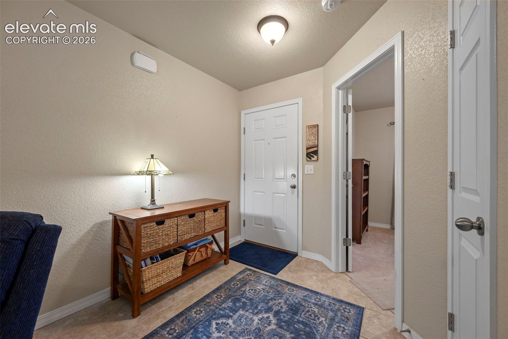 Looking from interior to front door
