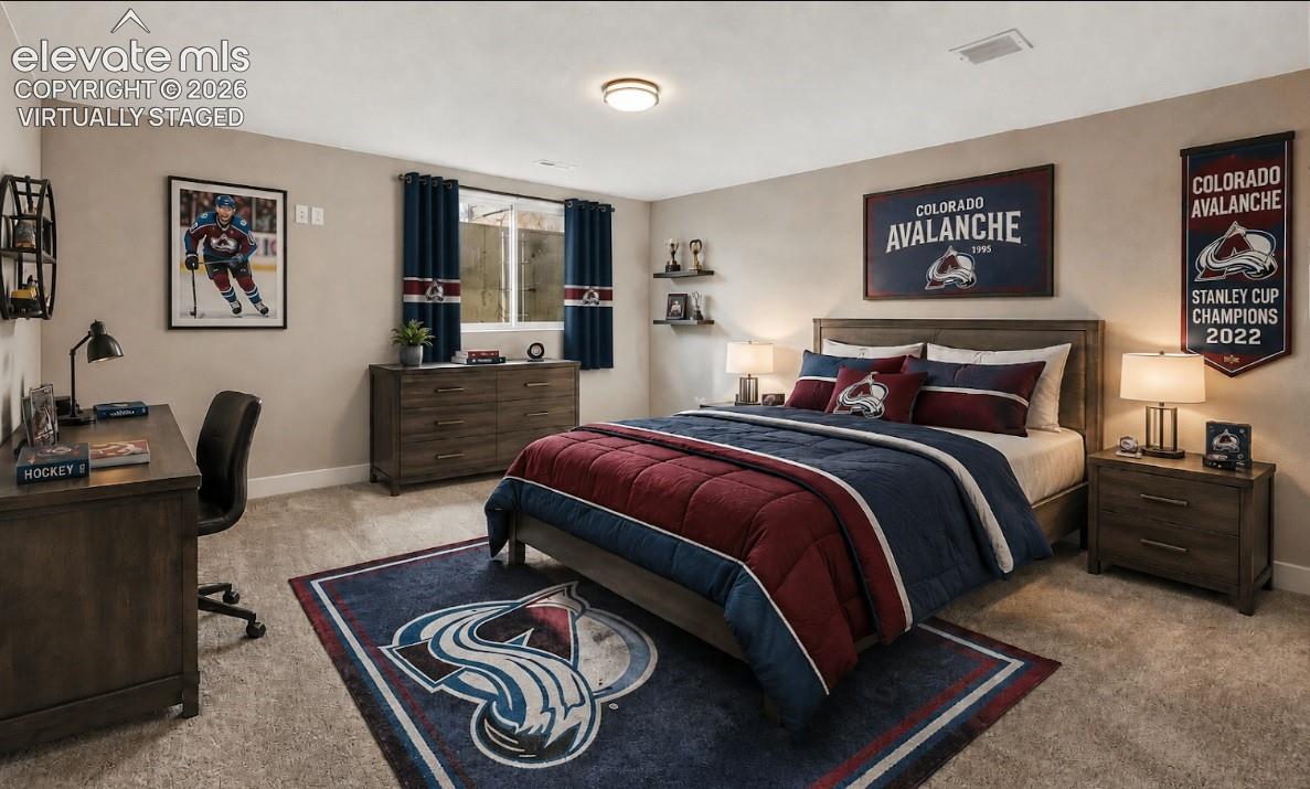 Virtually staged Basement master suite 2