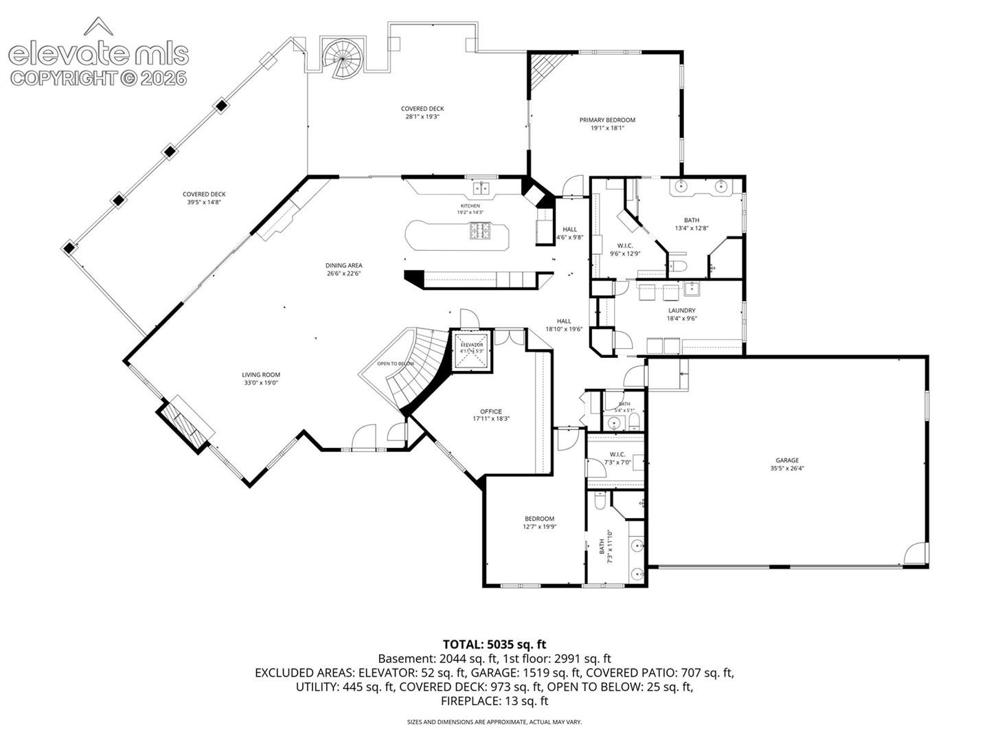 Main Level Floor Plan