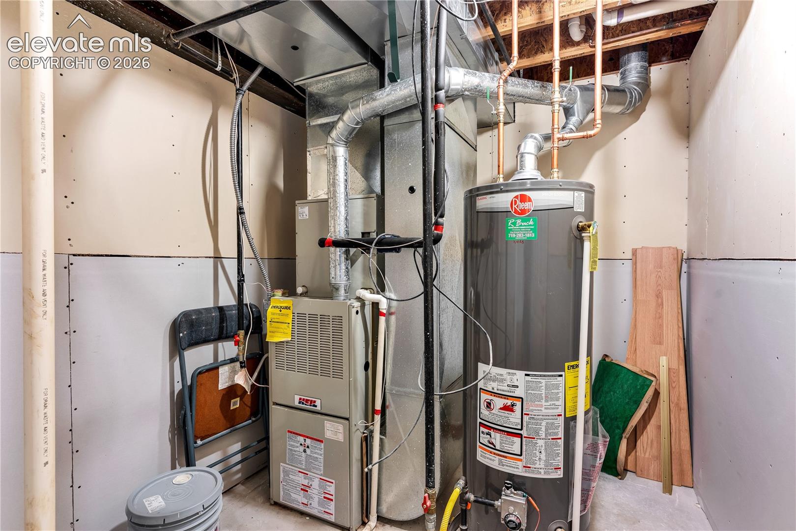 Forced-air furnace and water heater installation