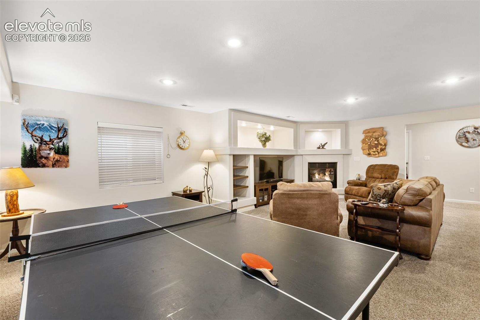 Game area on the side of the family room