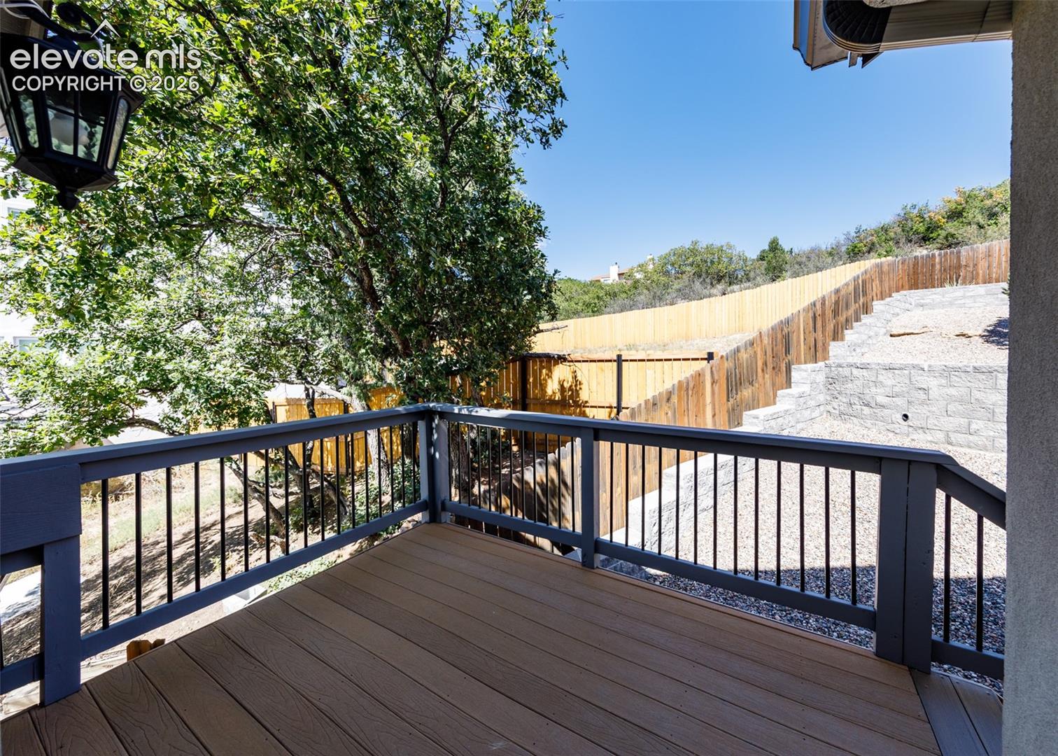 Master bedroom private back deck