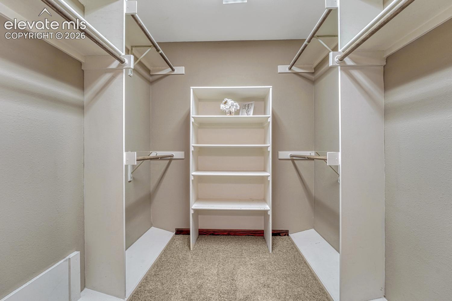 Walk In Closet in the Primary Bedroom.