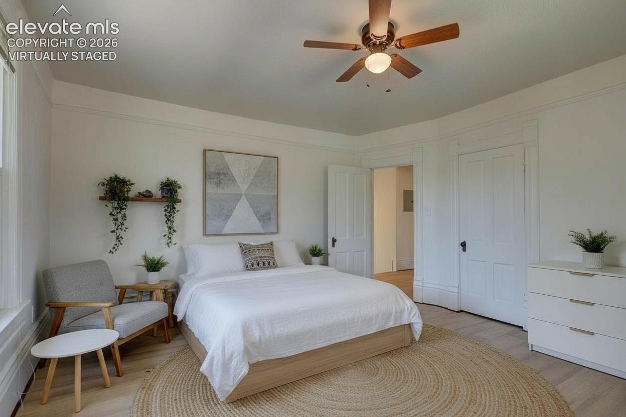 upper level bedroom, virtually staged