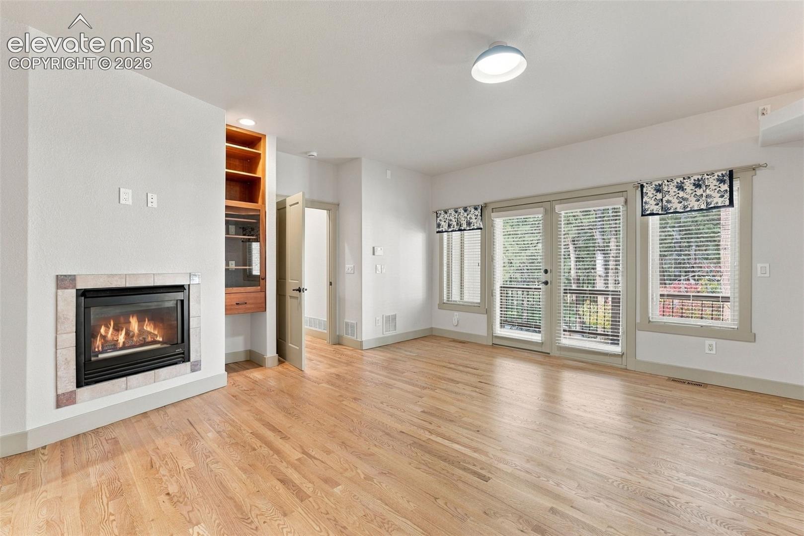 Master bedroom with fireplace