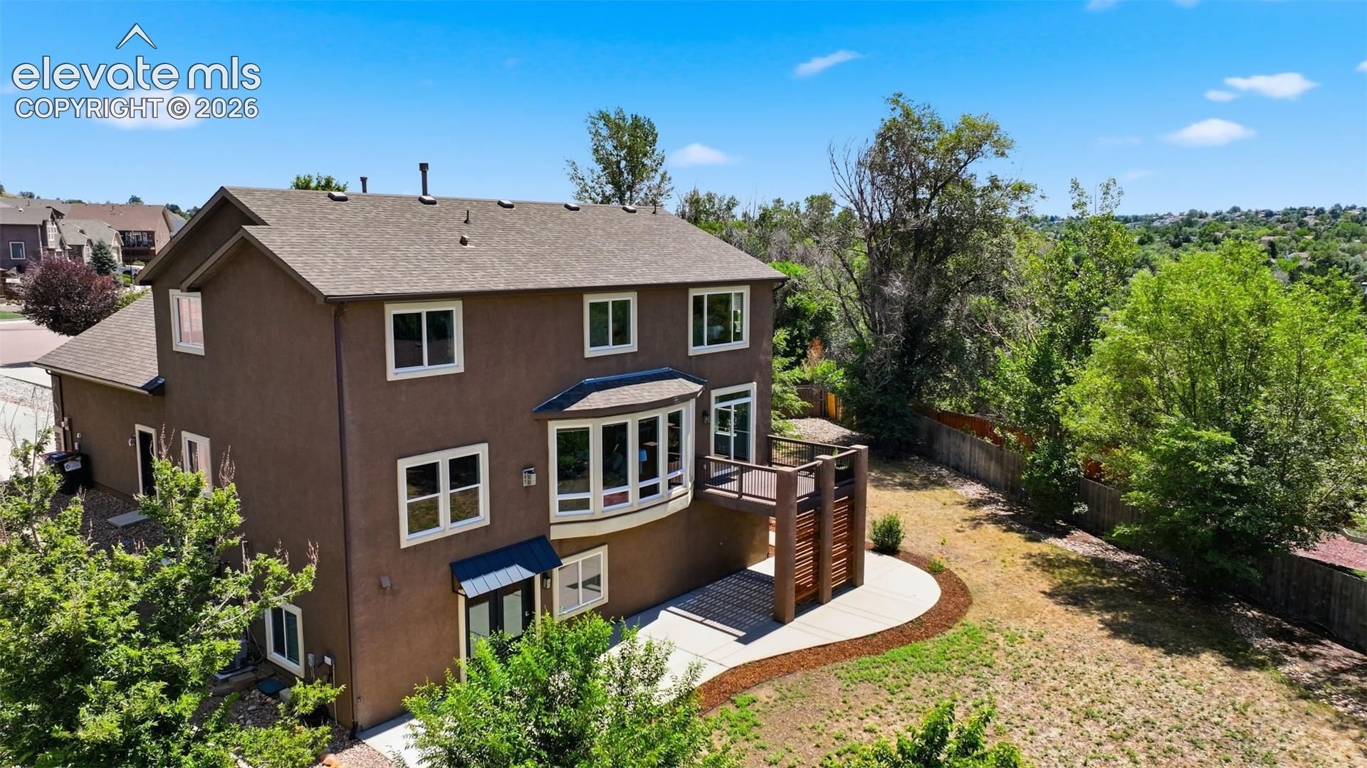 Wonderful private back yard with extended patio and hot tub prewire!