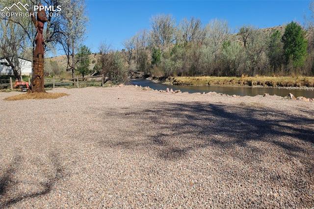 The area east of the barn, and view to the river.