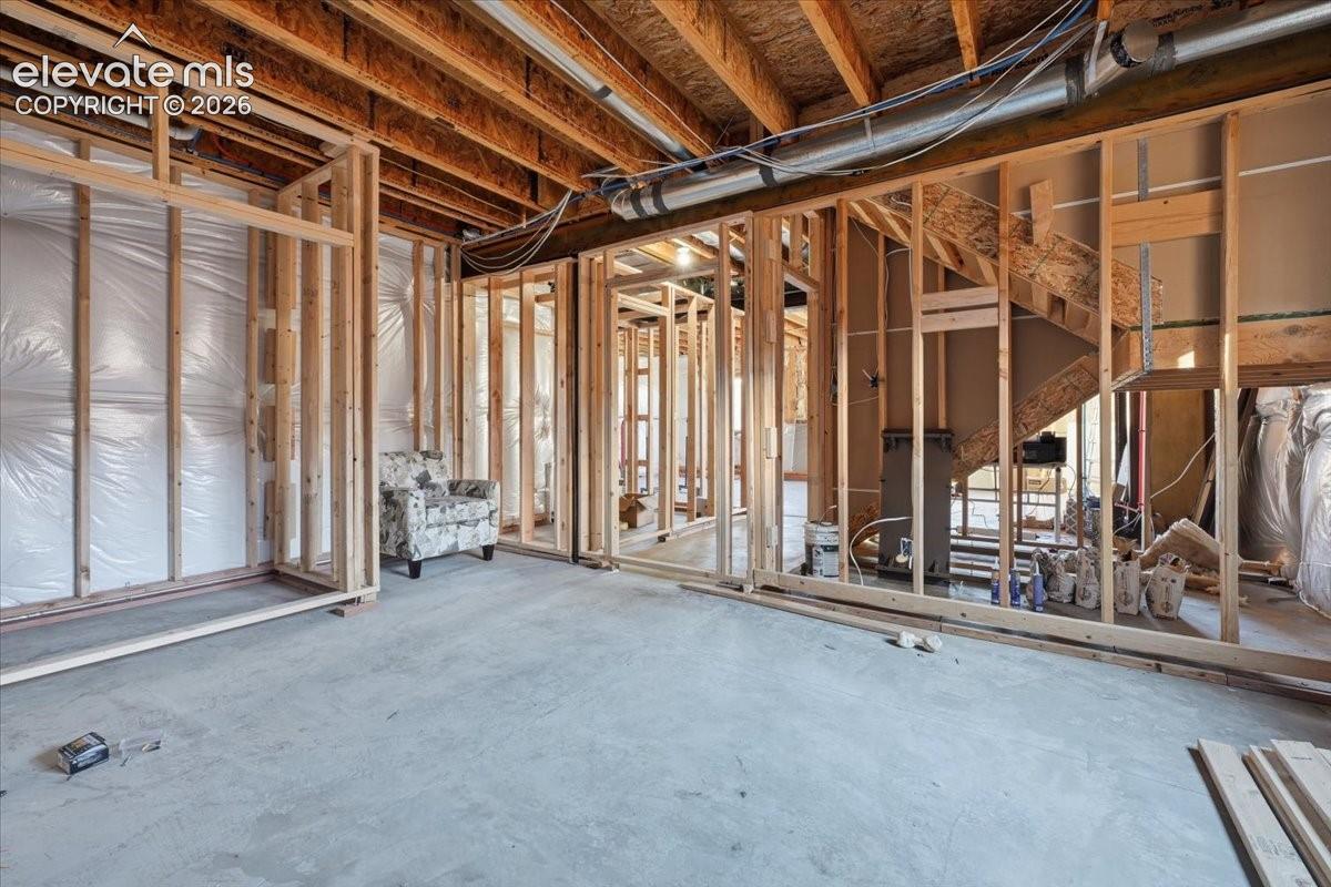 Unfinished Basement, Framing was started
