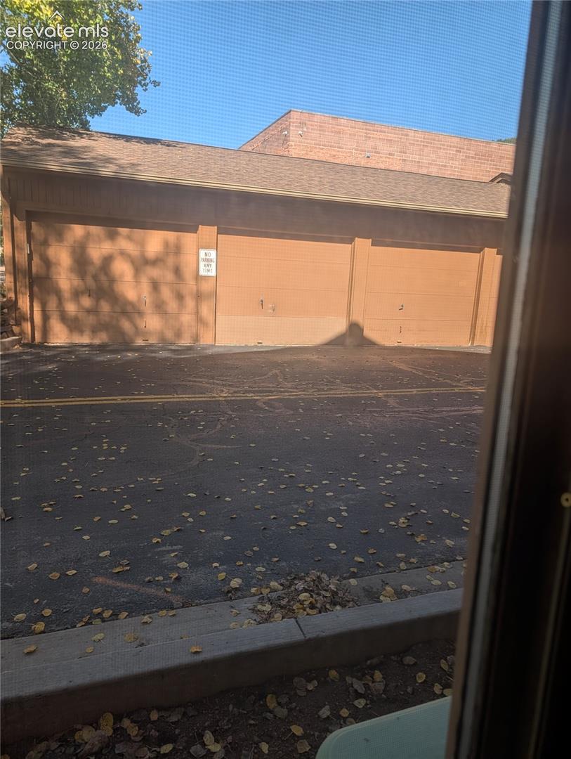 Garage view from living room. 