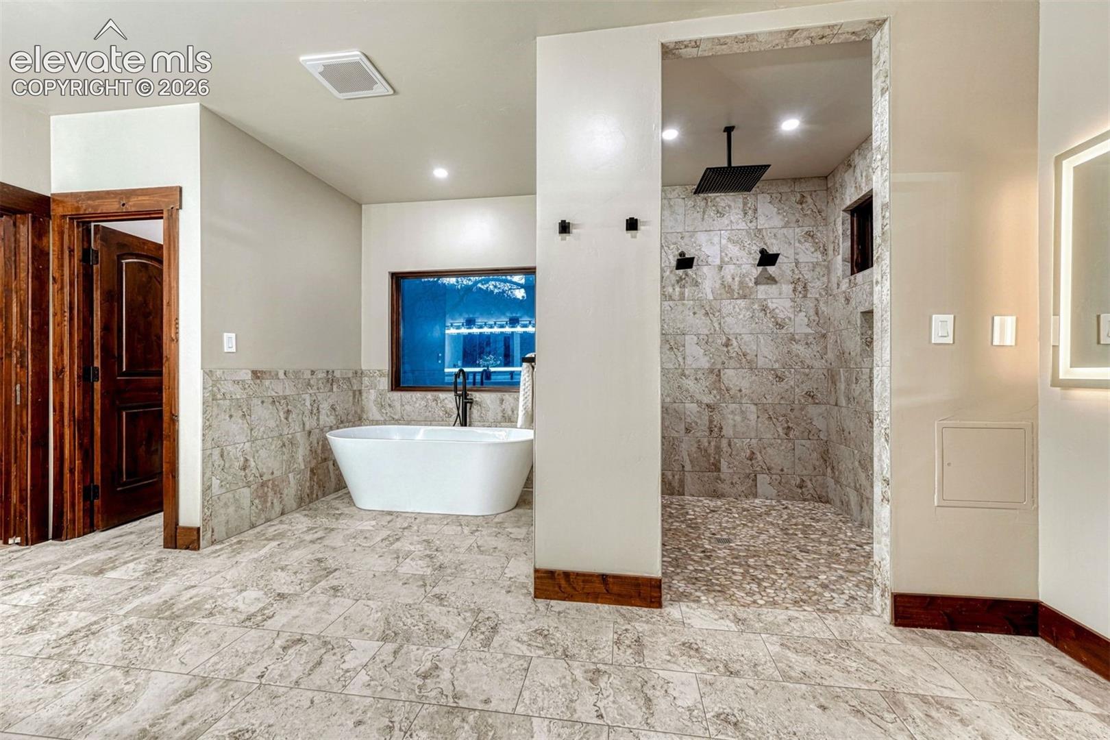 Soaking Tub and Spacious Shower