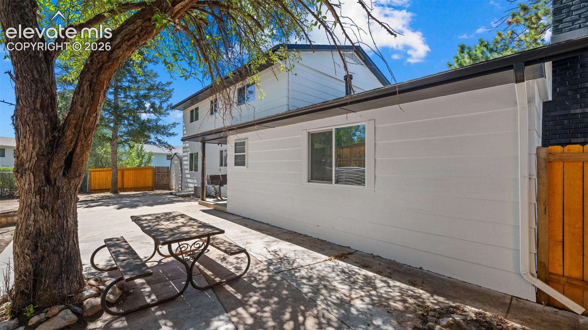 Big concrete patio