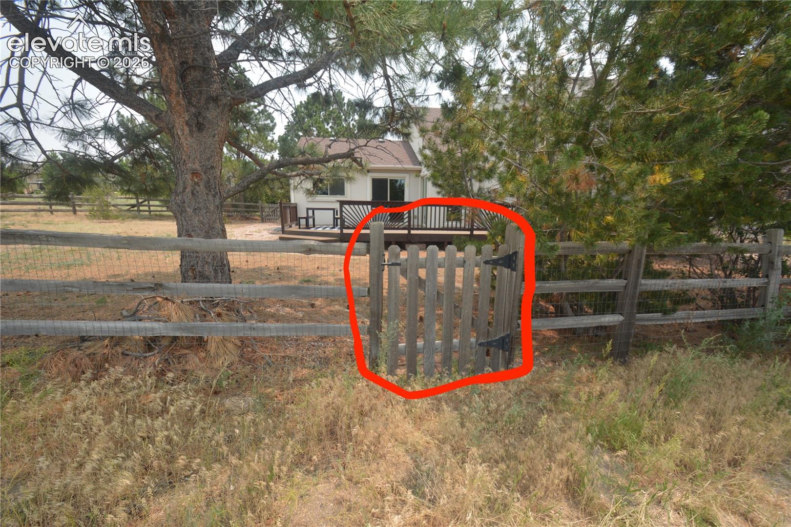 gate leading out to walking trails