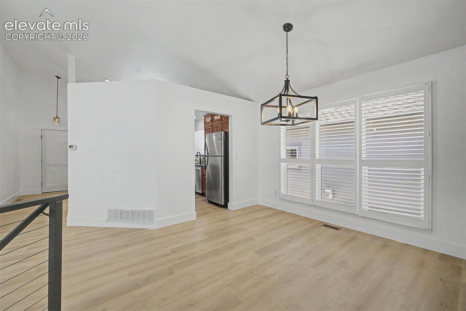 Separate dining area off kitchen