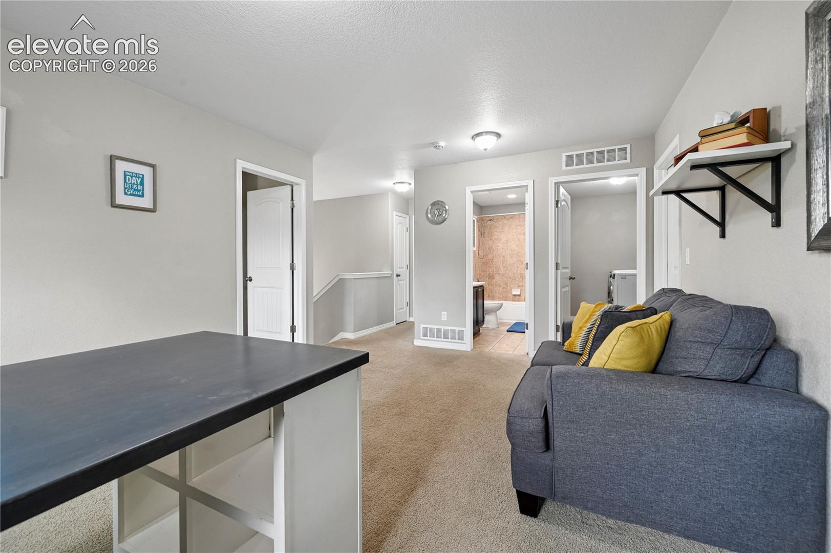 The loft could be a great space for gamers as well, and the laundry is also here on the second floor where most of your laundry comes from and goes to.